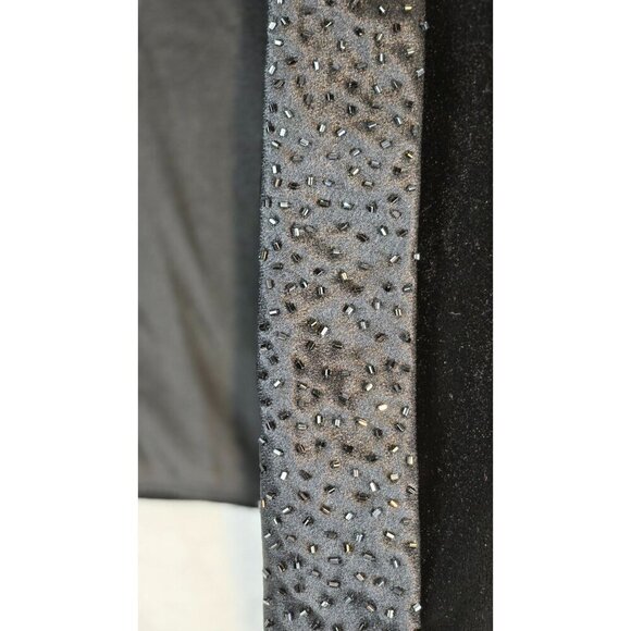 Black Velvet Bolero Evening Jacket Sz 8 JR Nites by Caliendo Open Topper 90s VTG - Picture 3 of 9